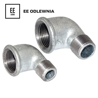 Codo pipa reductor de 90º (H-M) galvanizado, EE
