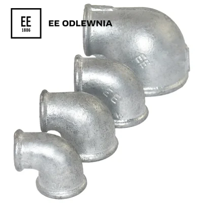 Codo reductor de 90º (H-H) galvanizado, EE