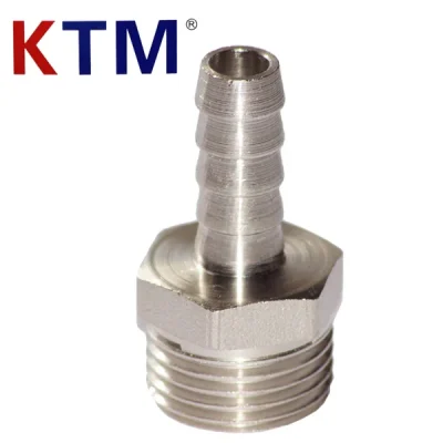 Terminales para mangueras de gas KTM – terminal de Φ8 x 1/2″ (M), latón niquelado