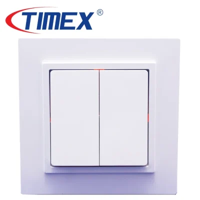 Placa interruptor eléctrico doble Magic, Timex