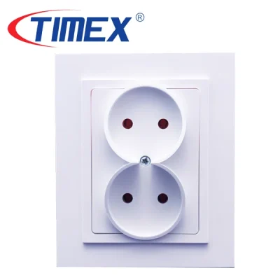 Placa tomacorrientes electrico doble Magic, Timex