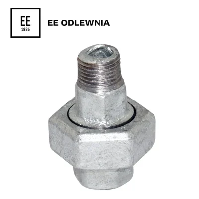 Union doble de asiento cónico (H-M) galvanizado EE – 1/2"