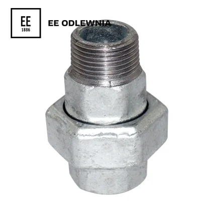Union doble de asiento cónico (H-M) galvanizado, EE - 1"