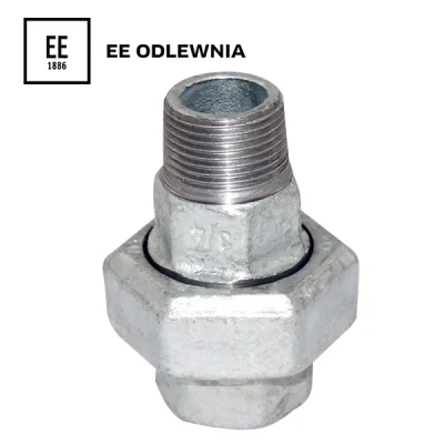Union doble de asiento cónico (H-M) galvanizado EE – 3/4"