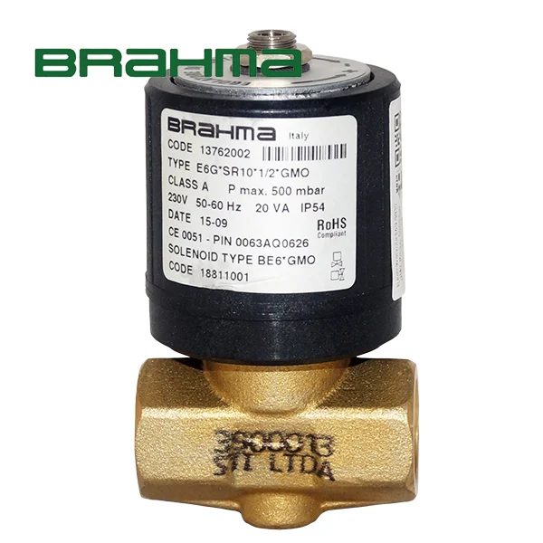 Electroválvulas de gas N.C. E6G, Brahma