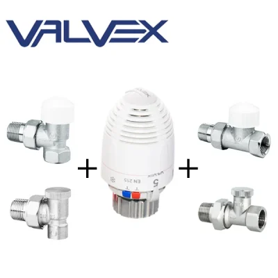 Kit termostático en ángulo o en línea VECTOR MAX, Valvex