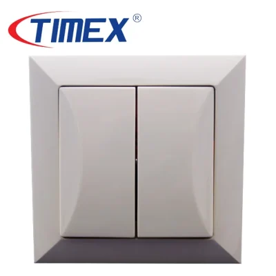 Placa interruptor eléctrico doble OPAL beige, Timex