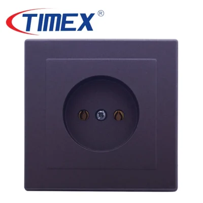 Placa tomacorrientes eléctrico simple schuko JOWISZ grafito, Timex