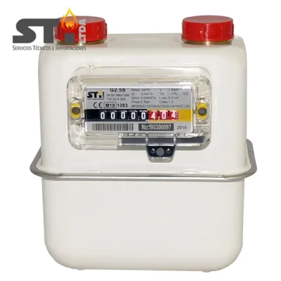 Medidores de gas domiciliario tipo diafragma STI LTDA – G2,5S (cnx 1 1/4" - 110mm entre ejes)
