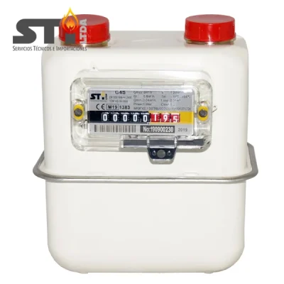 Medidores de gas domiciliario tipo diafragma STI LTDA – G4S (cnx 1 1/4" - 110mm entre ejes)