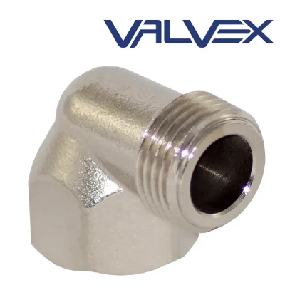 Codo pipa niquelado V-GAS, Valvex