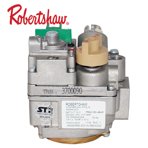 3/4" ROBERTSHAW GAS CONTROL VALVE U7000ER-240-S7CL/S 4G5941300 240V MAINS RATED 