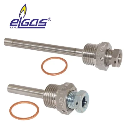 Termopozos de 55 y 100 mm para sensores de temperatura, Elgas