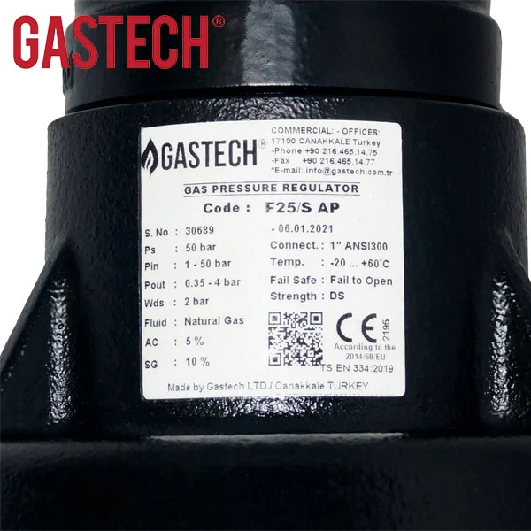 Regulador de presión monitor F25/S AP Gastech – p1 25bar p2