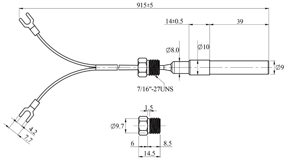 termopila-termogenerador-millivolt-750mV-valvulas-compactas-pucada-dimensiones