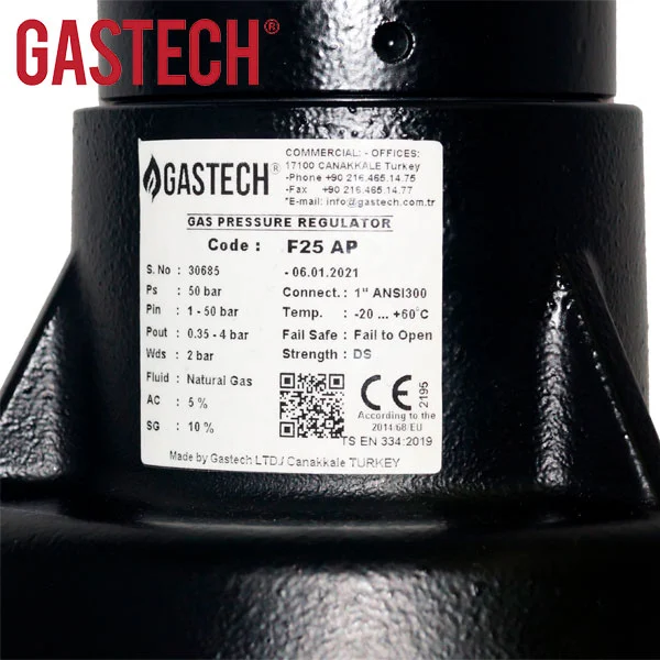 Regulador de presión trabajador F25 AP Gastech – p1 25bar p2