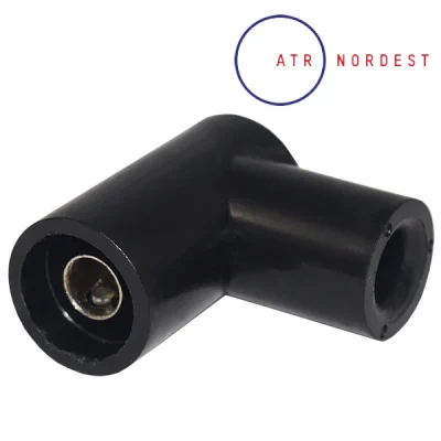 Conector en ángulo para electrodos encendido e ionización de 6,35mm, ATR Nordest
