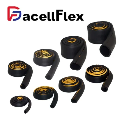 Aislante térmico precortado NBR para tubería, Dacellflex
