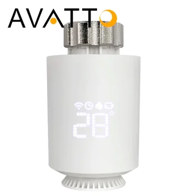 Cabezal termostático inteligente TRV06, color blanco para radiadores, Avatto