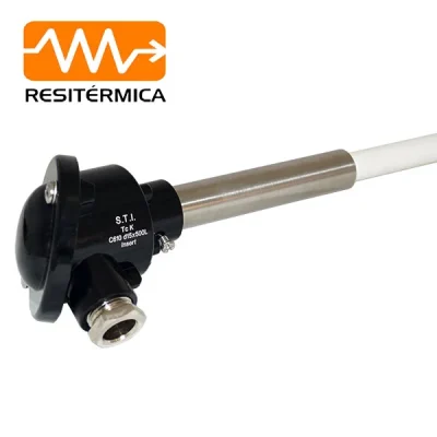 Termopar tipo K con termopozo cerámico C610, Resitermica