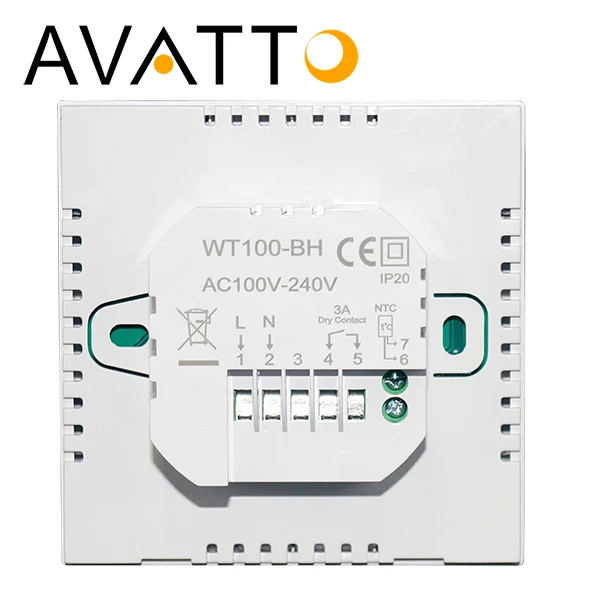 Cronotermostato digital programable inteligente ZWT100 Avatto – LCD