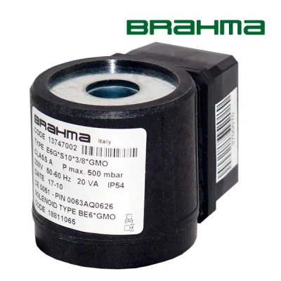 Bobina BE6*GMO para electroválvulas de gas N.C., Brahma