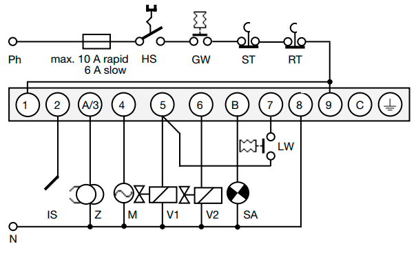 programador-controlador-de-llama-centralita-quemadores-duales-gas-diesel-MMI-8101-mod33-Resideo-Honeywell-2-esquema