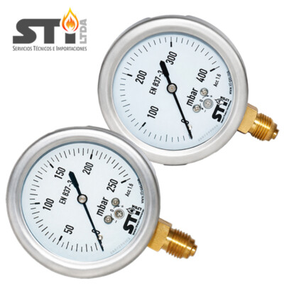 Manometros-radial-gas-INOX-STI--LTDA-KB-Instruments