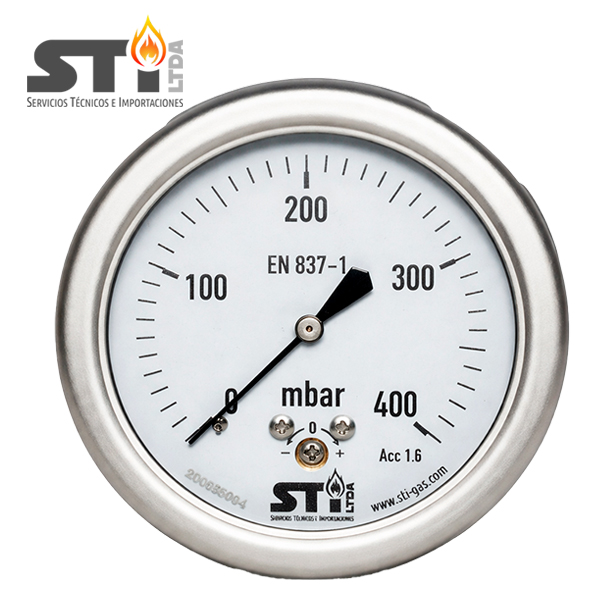 Manometro-400mbar-axial-gas-INOX-STI--LTDA-KB-Instruments