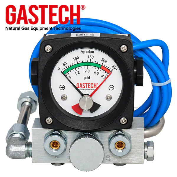 Manómetro diferencial para filtros de gas Gastech 0-250 mbar